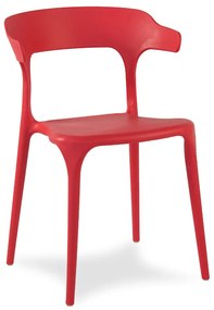 Dekorstudio Plastová stolička na terasu ULME červená