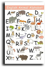 Detský obrázok 45x70 cm Alphabet – Wallity