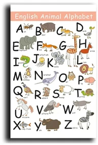 Detský obrázok 45x70 cm Alphabet – Wallity