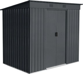 Záhradný domček BestBerg ZD-67A / 4,3 m² / 197 × 217 × 202 cm / antracitový