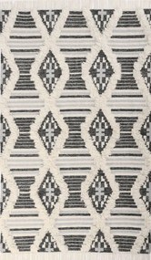 Koberec TOM TAILOR VINTAGE COZY KELIM BLACK / WHITE 3D