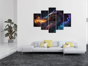 Obraz - Drak pľuvajúce plamene (150x105 cm)