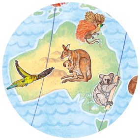 Vyhľadávacie puzzle s plagátom - Zvieratá sveta - 100 ks