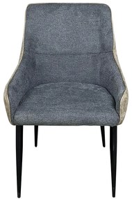 Teddy stoličky s prevrátenými farbami, béžovo-sivá/sivo-béžová, 2 ks