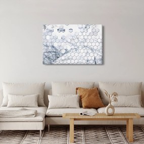 Obraz - Mramorované hexagóny (90x60 cm)