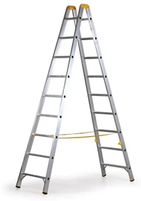 Hliníkové štafle ALVE FORTE, 2x9 priečok, výška 2,56 m