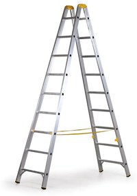 Hliníkové štafle ALVE FORTE, 2x9 priečok, výška 2,56 m