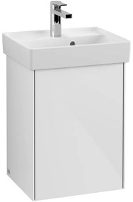 VILLEROY &amp; BOCH Collaro závesná skrinka pod umývadielko, 1 dvierka, pánty vpravo, 410 x 344 x 546 mm, Glossy White, C00501DH