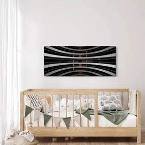 Abstraktný obraz - budova (120x50 cm)