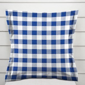 Biante Dekoračná obliečka na vankúš s lemom Rebeka RE-007 Modro-biela kocka veľká 40 x 40 cm