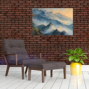 Obraz - Maľovaná horská krajina (90x60 cm)