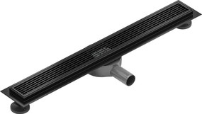 Mexen Flat 360°, nerezový sprchový žľab vzor M33 50 cm, čierna matná, 1733050-40