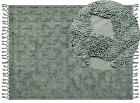Bavlnený koberec 160 x 230 cm zelený KARS Beliani