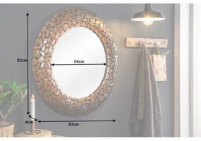Zrkadlo 41430 Ø82cm Mosaic silver-aluminium  - Komfort-nábytok