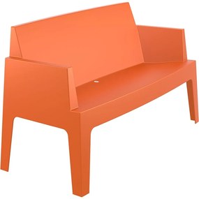 BOX SOFA záhradná lavica s podrúčkami orange