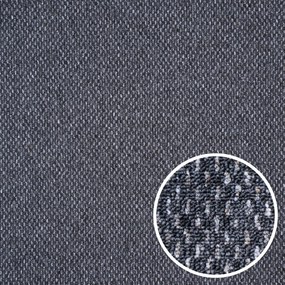 Timzo, Metrážny koberec Rubin 2128 antra, na mieru, šíře 4m, šedá, ab (mriežka), chodba / predsieň