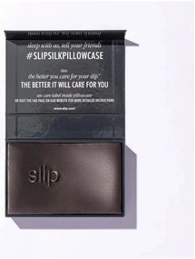 Hodvábna obliečka na vankúš 51x76 cm Charcoal – slip