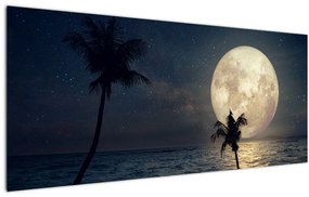 Obraz - Pláž za splnu (120x50 cm)
