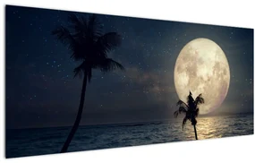 Obraz - Pláž za splnu (120x50 cm)