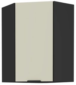 Kondela Horná rohová skrinka, cashmere/čierna, ARAKA 60x60 GN-90 1F