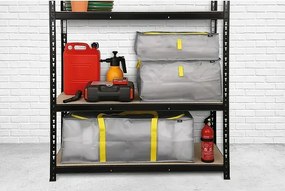 Domo Living Pevný úložný vak na zips 120 l JOTTA DOMO, 45 x 90 x 30 cm, sivo-žltý