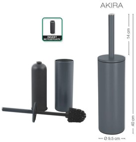 Spirella WC kefa Akira, matná sivá