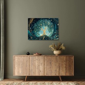 Sklenený obraz – Strom života vo vesmíre (70x50 cm)