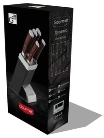 Sada nožov G21 Gourmet Dynamic 5 ks + černo-nerezový blok 60022163