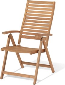 Stolička z tíkového dreva s vysokým nastaviteľným operadlom