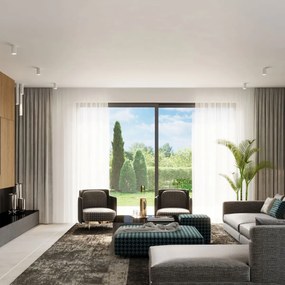 Stropné svietidlo Lagos, 1x biele kovové tienidlo, (60 cm)