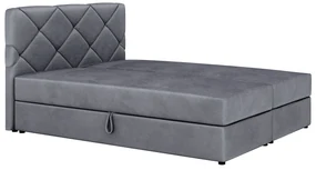 Manželská posteľ Boxspring 140x200 cm Karum Comfort (tmavosivá) (s roštom a matracom). Vlastná spoľahlivá doprava až k Vám domov. 1056025