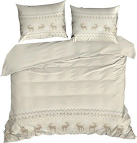 VIANOČNÉ RENFORCÉ OBLIEČKY LUKE 140X200 CM, 1 KS 70X80 CM VZOROVANÉ