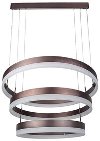 LED Stmievateľný luster na lanku LED/86W/230V 3000K hnedá