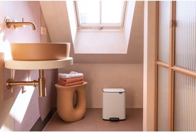 Biely pedálový oceľový odpadkový kôš 12 l Bo – Brabantia