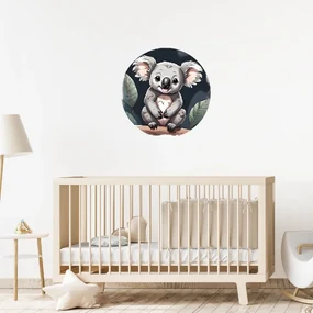 PIPPER. Kruhová samolepka na stenu "Koala" Veľkosť: 60 cm