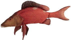 Červený vankúš Fish Paul - 93 * 34 * 17cm