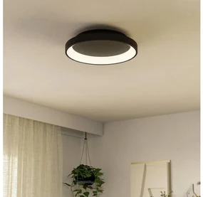 Eglo 901251 - LED Stmievateľné stropné svietidlo LORETELLO LED/12W/230V čierna + DO EG901251