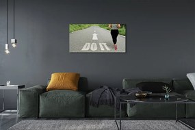 Obraz canvas Žena road kurz 120x60 cm