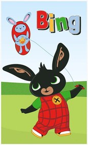 Detský uterák Zajačik Bing - motív Púšťanie draka - 100% bavlna - 30 x 50 cm