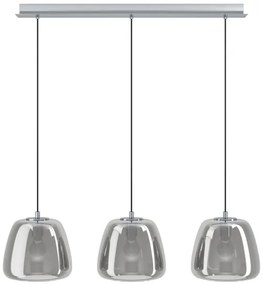 Eglo 39667 - Luster na lanku ALBARINO 3xE27/40W/230V dymová