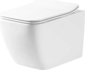 Závesná WC misa so SoftClose sedadlom REA MARTIN SLIM RIMLESS, biela