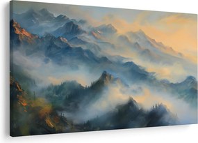 Obraz - Maľovaná horská krajina (90x60 cm)