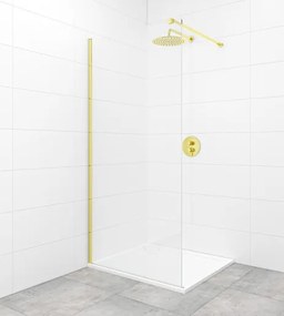 Sprchová zástena Walk-in 80 cm SAT vo farbe profilu zlatá lesk SATBWI80PRZ