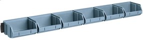 ARTPLAST Sada 6 pracovných úložných boxov 100x95x50mm s lištou na zavesenie