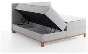 Svetlosivá boxspring posteľ s úložným priestorom 160x200 cm Catania - Meise Möbel