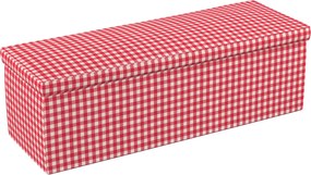 Truhlica čalúnená farba produktu červená látka vzorované