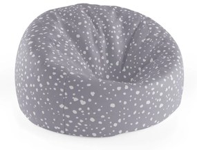 Sablio Sedací vak Cocoon Bílé flíčky na fialové - 115 x 75 cm x 45 cm