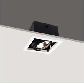 Ledco BOX F single, zápustné svietidlo, G53 ( AR111 ), (D)191mm x (Š)191mm x (H)148mm, čierny