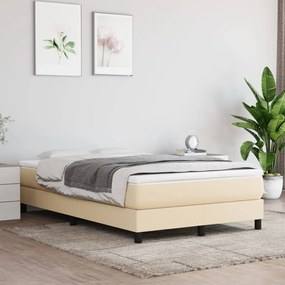 Boxspring posteľ s matracom krémový 120x200 cm látka 3144066