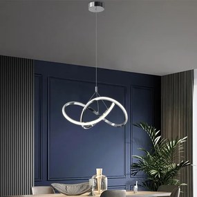 ONLI - LED Luster na lanku LOOP LED/40W/230V 4000K lesklý chróm